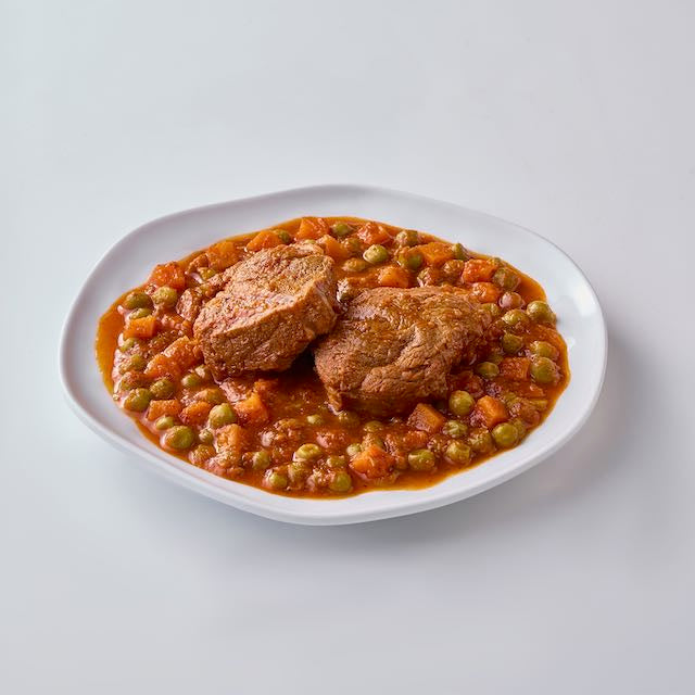 Beef Tajines with peas and carrots